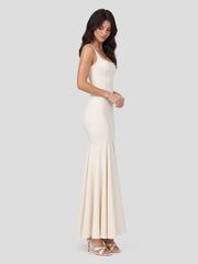 Double-Layered Soft-Touch Maxi Dress