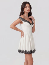 Lace Trim Off-Shoulder Mini Dress