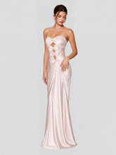 Satin Maxi Dress with Cut-Out Bows