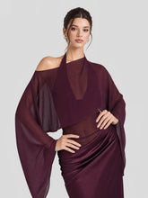 Two Piece Halterneck Sheer Mesh Maxi Dress