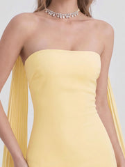 Bandeau Maxi Dress With Embellished Scarf