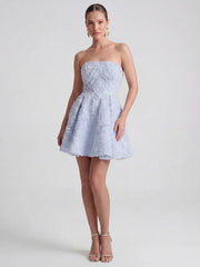 Exquisite Mesh & Sequin Bandeau Mini Dress
