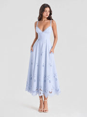 Lace & Cotton Broderie Anglais Midi Sundress