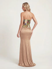 Sculpted Floral Corset Gown